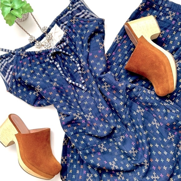 Ace & Jig Tie Neck Jumpsuit Sleeveless Jumper Overall Onesie Romper Blue Size XS - Picture 3 of 11